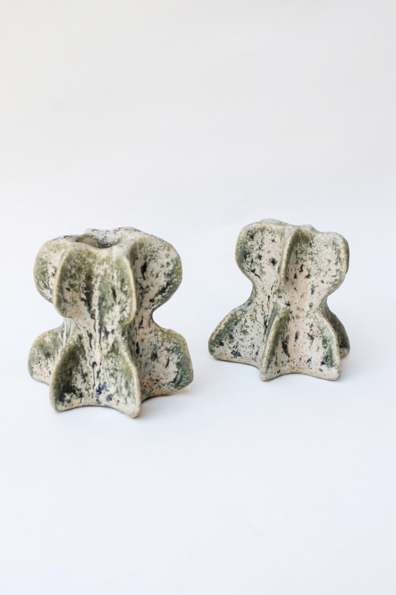Alea Candle Holders (Olive) view 2