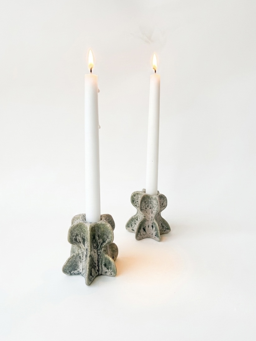 Alea Candle Holders (Olive) view 1